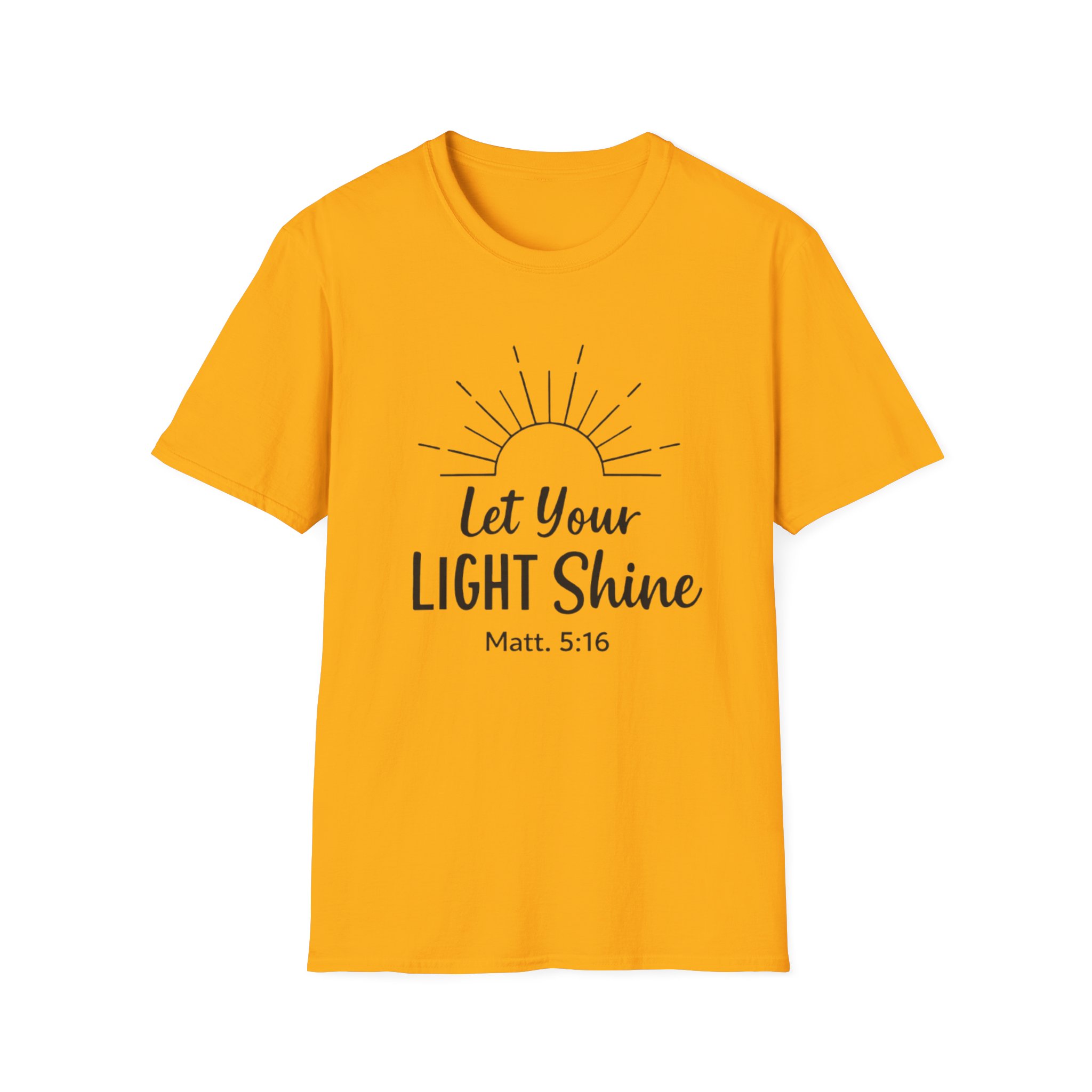Let Your Light Shine T-Shirt — Christian Scripture Matthew 5:16 Inspirational Tee - Image 13