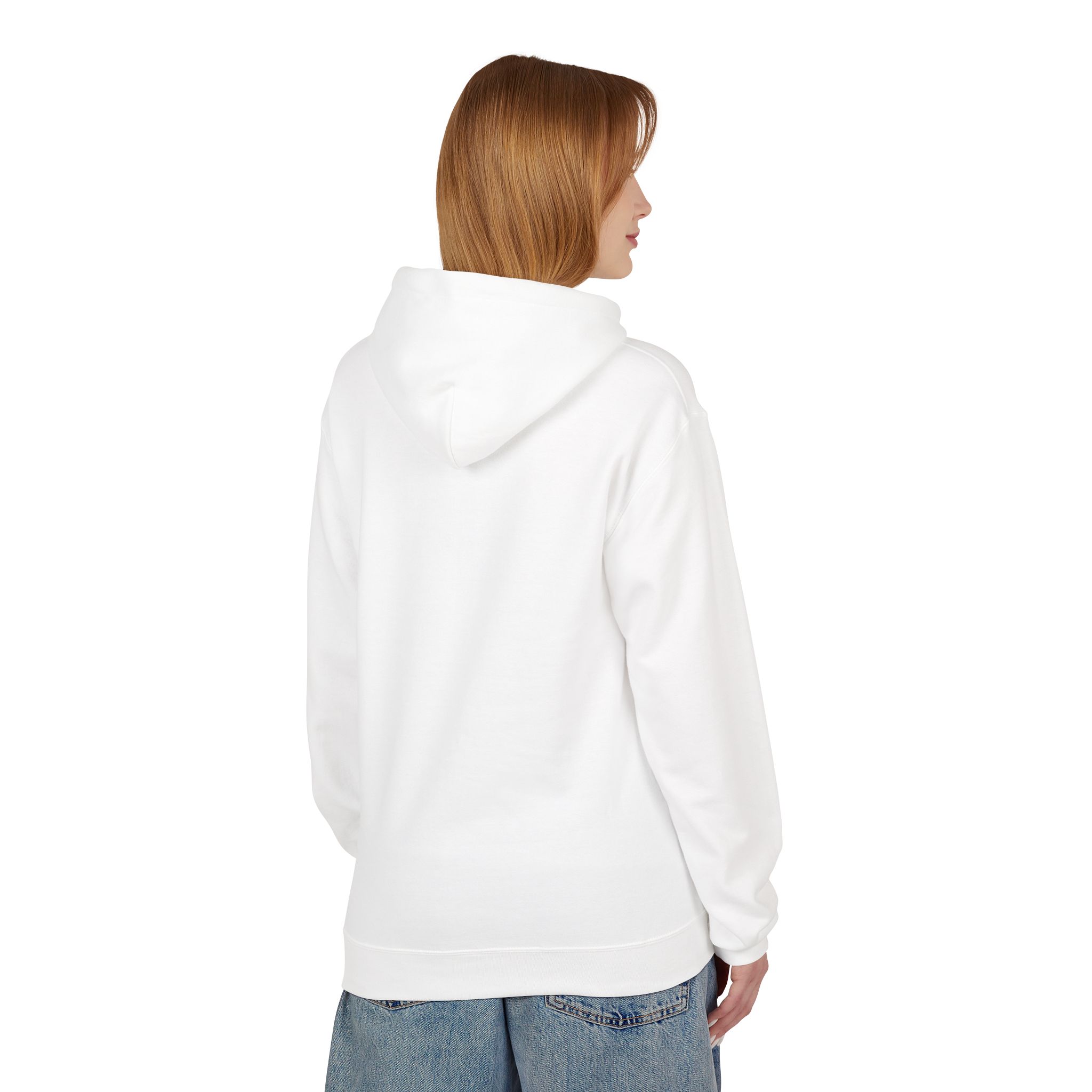 Classic White Hoodie — Midweight Fleece Pullover - Image 4