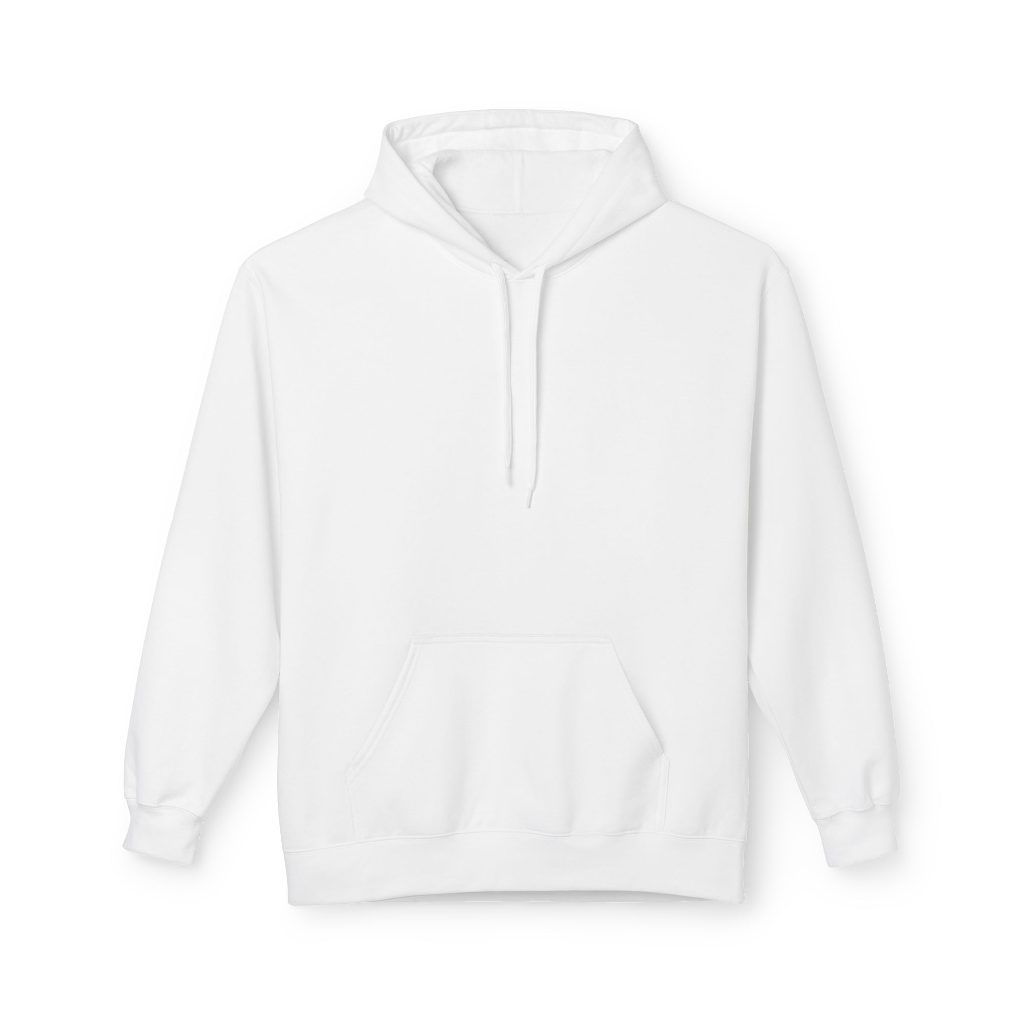 Classic White Hoodie — Midweight Fleece Pullover